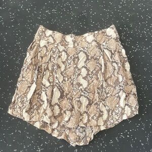 snake print shorts